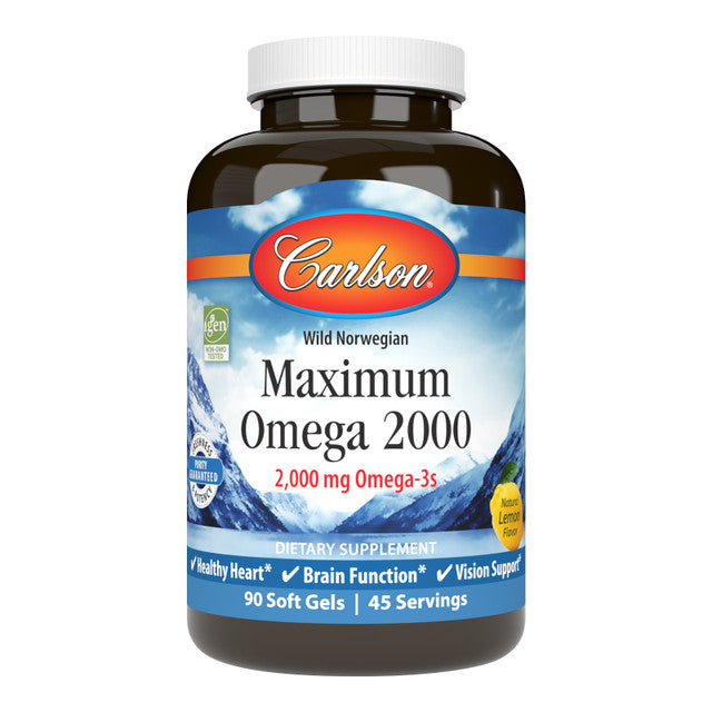 Carlson Labs Maximum Omega 2000 - 90 + 30 softgels - Omega-3 at MySupplementShop by Carlson Labs