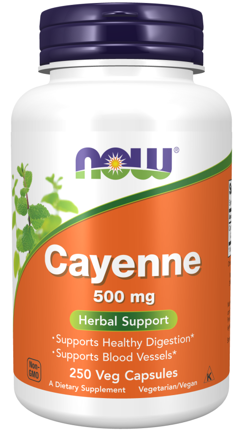 NOW Foods Cayenne 500mg 250 Veg Capsules