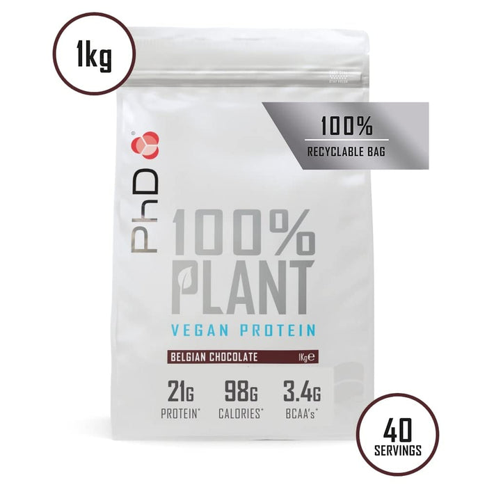 100% Plant, Belgian Chocolate - 1000g