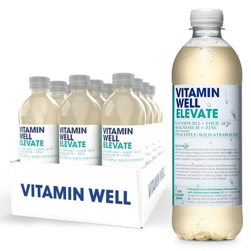 Vitamin Well Elevate 12x500ml Pineapple &amp; Wild Strawberry - Magnesium at MySupplementShop by Vitamin Well