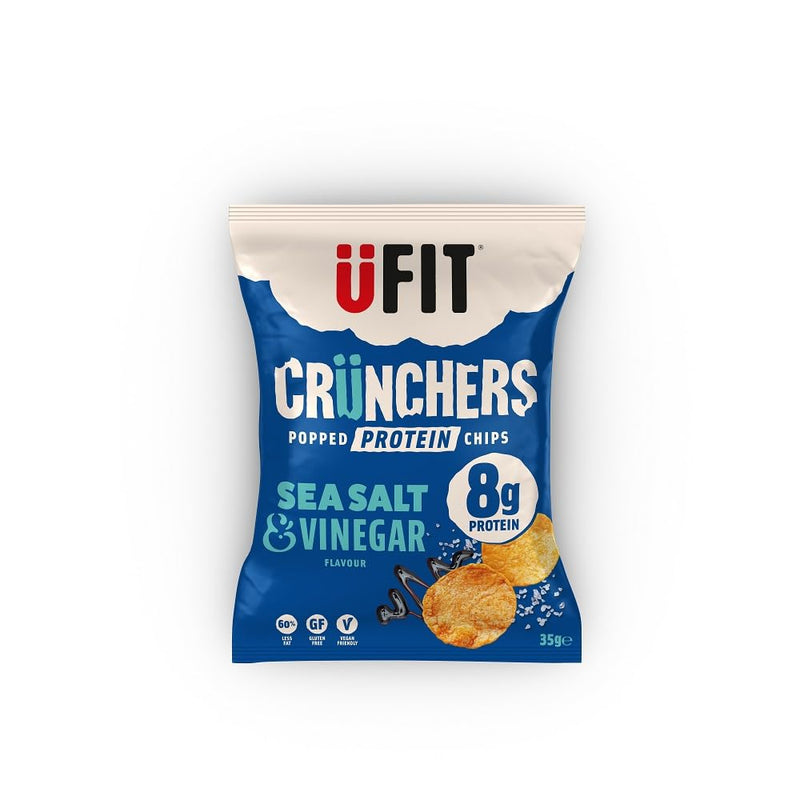 UFIT Crunchers 18x35g Sea Salt & Vinegar Best Value Food at MYSUPPLEMENTSHOP.co.uk