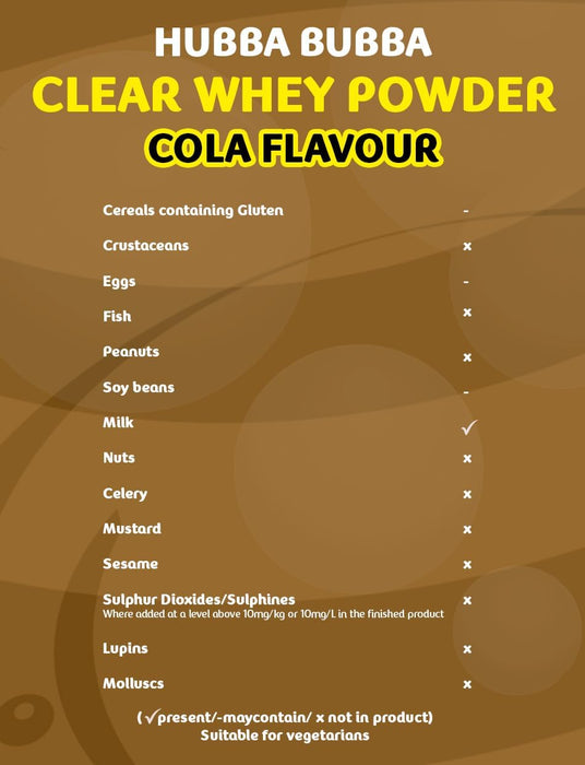 Hubba Bubba Clear Whey 405g Cola