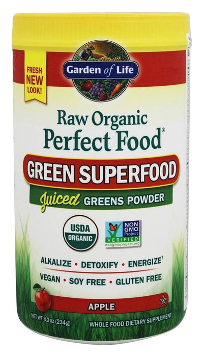 Garden of Life Raw Organic Perfect Food Green Superfood, Apple - 231g | High-Quality Whole Spices & Herbs | MySupplementShop.co.uk