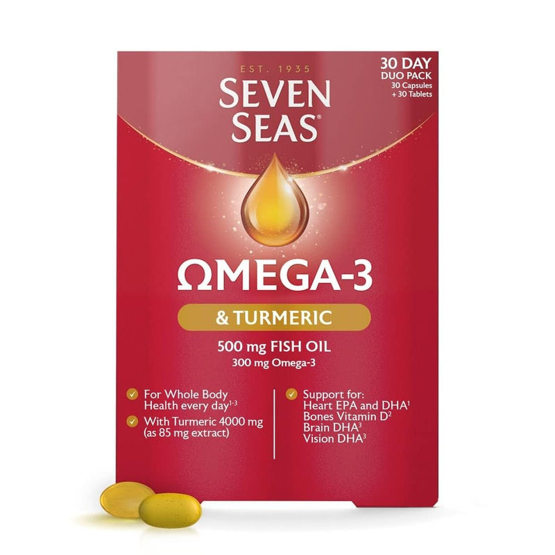 Seven Seas Omega-3 & Turmeric With Vitamin D Day Duo Pack