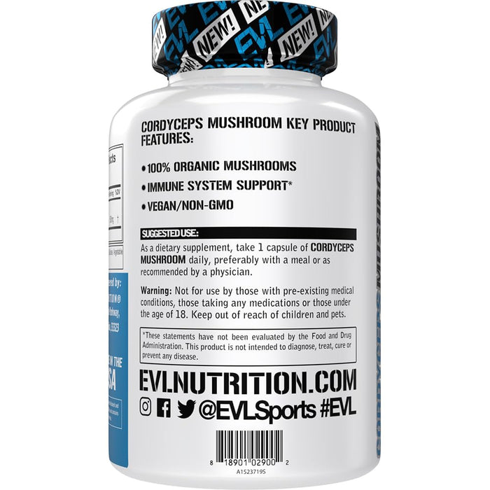 EVLution Nutrition Cordyceps Mushroom - 60 vcaps