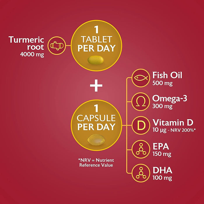 Seven Seas Omega-3 & Turmeric With Vitamin D Day Duo Pack