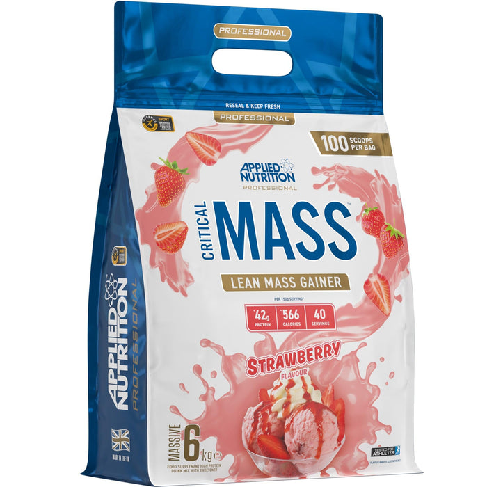 Applied Nutrition Critical Mass Professional 6kg Strawberry | Premium Whey Proteins at MYSUPPLEMENTSHOP.co.uk