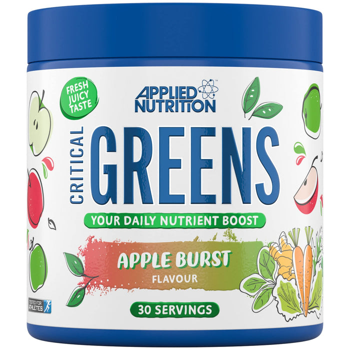 Applied Nutrition Critical Greens Apple Burst 150g: Daily Greens Revolution | Premium Herbal Supplement at MYSUPPLEMENTSHOP