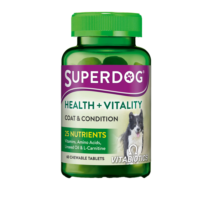 Vitabiotics Super Dog Health & Vitality Chewable 60 Tablets