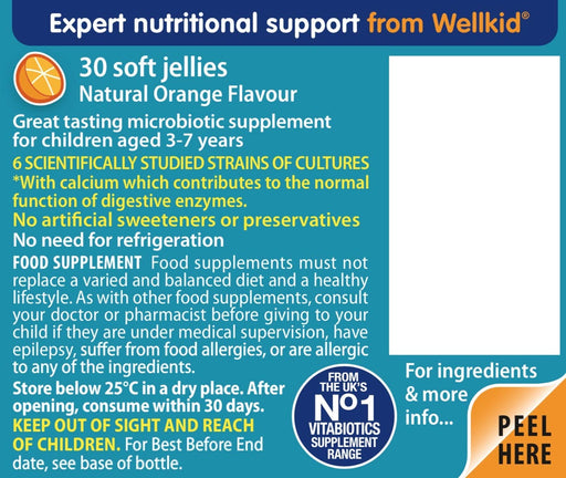 Vitabiotics WellKid Peppa Pig Pro-Tummy Soft Jellies Orange 3-7 Yrs