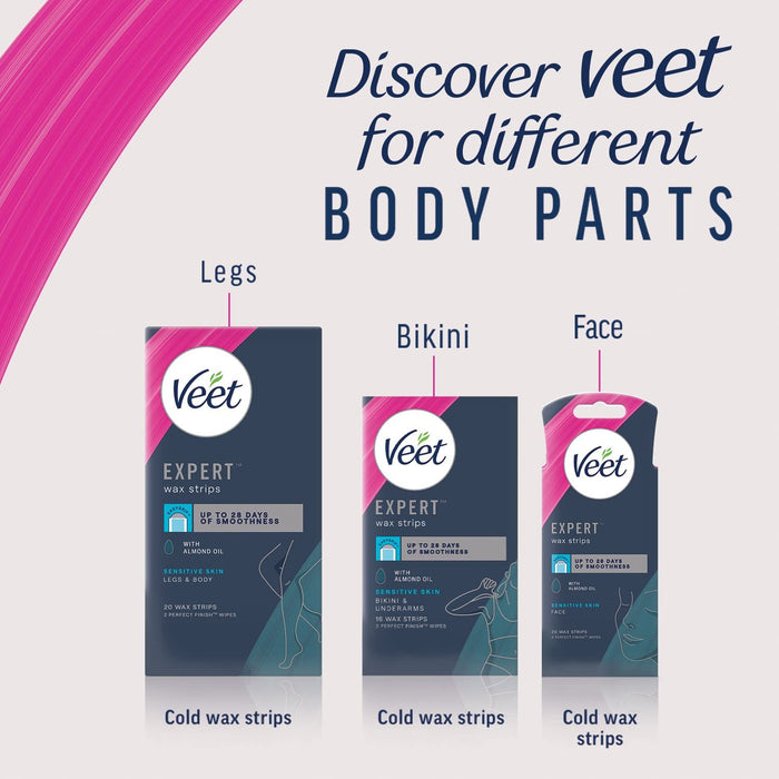 Veet Expert Wax Strips Legs & Body x 40 - Hair Removal at MySupplementShop by Veet