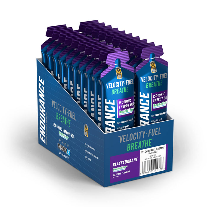 Endurance Breathe Isotonic Energy Gel, Blackcurrant - 20 x 60g