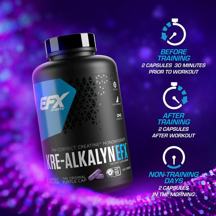 EFX Sports Kre-Alkalyn 240 Caps | High-Quality Creatine Supplements | MySupplementShop.co.uk