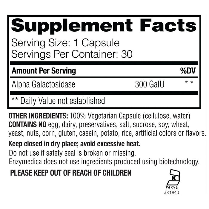 Enzymedica BeanAssist - 30 caps - Nutritional Supplement at MySupplementShop by Enzymedica