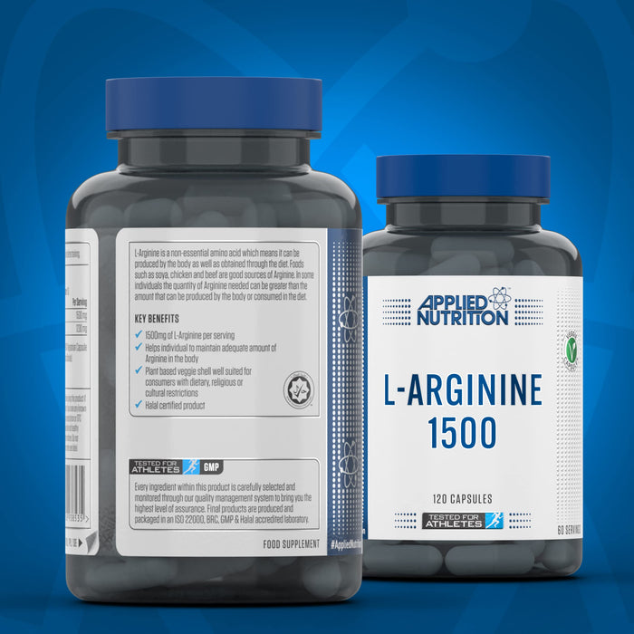 Applied Nutrition L-Arginine 1500 - 120 caps (EAN 634158938535) - L-Arginine at MySupplementShop by Applied Nutrition