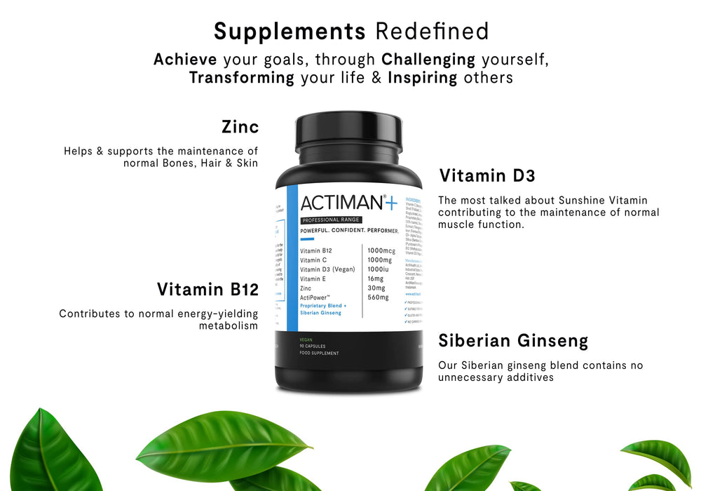 ActiMan+ Holistic Blend - 90 vegan caps | High-Quality Combination Multivitamins & Minerals | MySupplementShop.co.uk