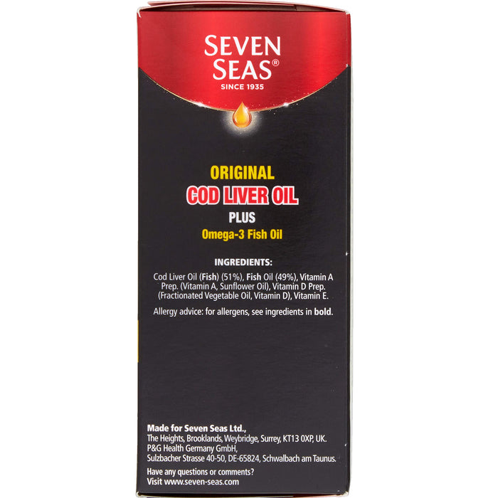 Seven Seas Original Cod Liver Oil Plus Omega 3 Fish Oil