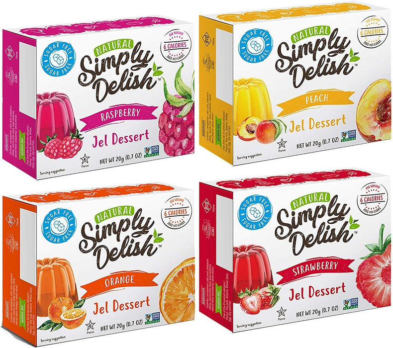 Simply Delish Sugar-Free Natural Jelly Dessert - Vegan, Gluten, and Fat-Free 20g