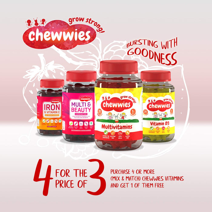 Chewwies Multi & Beauty, Strawberry - 30 gummies | High-Quality Sports Supplements | MySupplementShop.co.uk