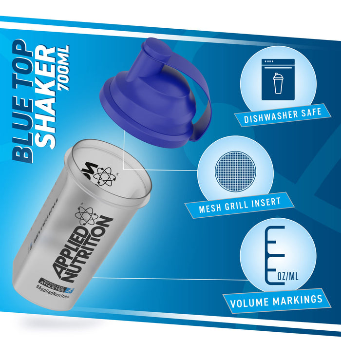 Applied Nutrition Shaker, Clear &amp; Blue - 700ml - Accessories at MySupplementShop by Applied Nutrition