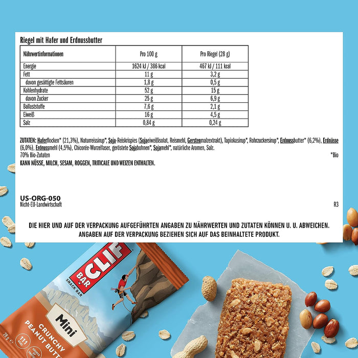 Clif Bar Crunchy Peanut Butter Minis 10 Pack