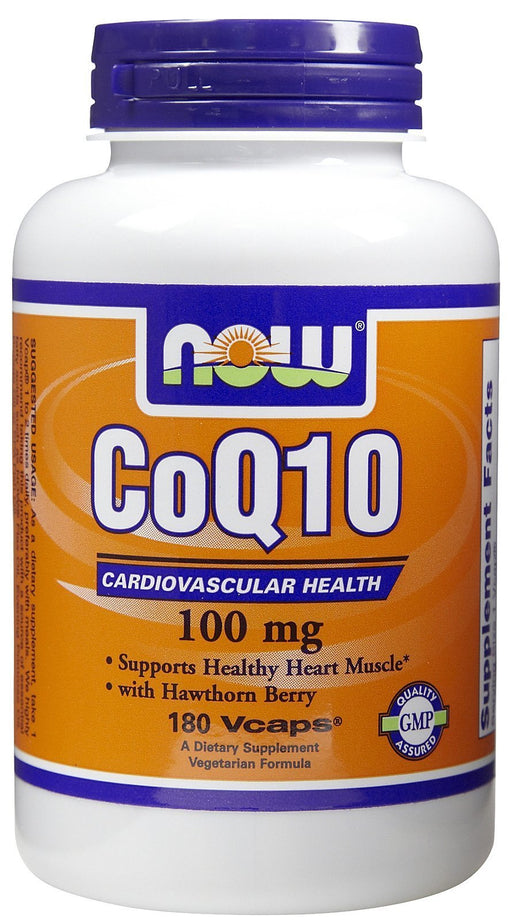 NOW Foods CoQ10 with Hawthorn Berry, 100mg - 180 vcaps - Health and Wellbeing at MySupplementShop by NOW Foods