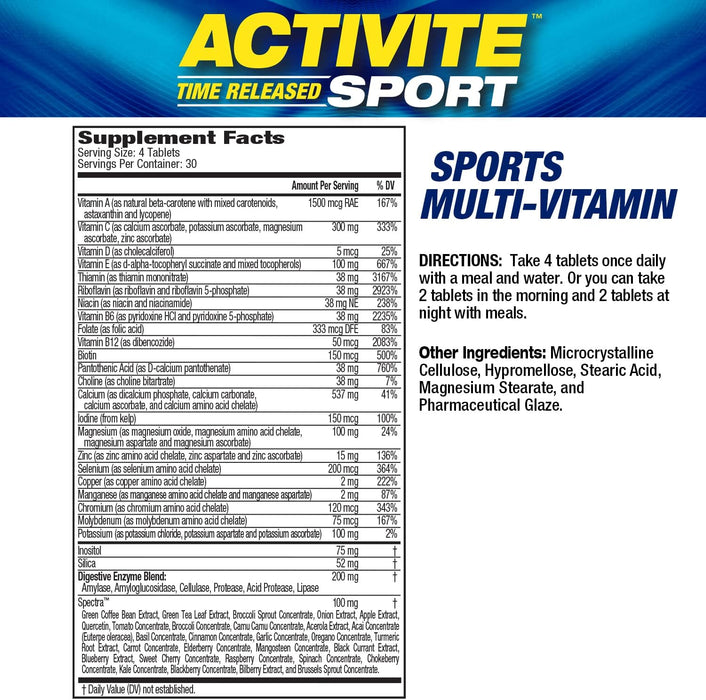 MHP Activite Sport - 120 tablets - Vitamins &amp; Minerals at MySupplementShop by MHP