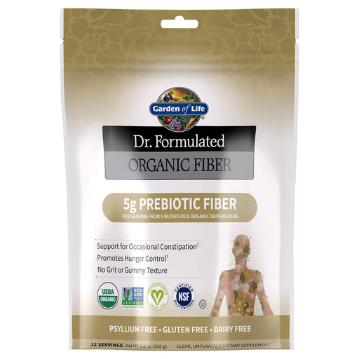 Garden of Life Dr. Formulated Organic Fiber, Unflavored - 192g | High-Quality Health and Wellbeing | MySupplementShop.co.uk