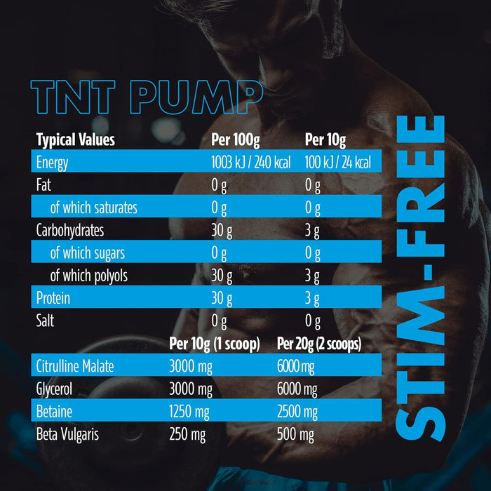 NXT Nutrition TNT Nuclear PUMP (Stim FREE) 500g