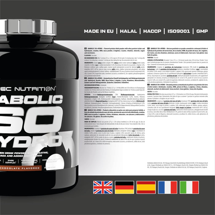 SciTec Anabolic Iso + Hydro, Chocolate - 2350 grams | High-Quality Protein | MySupplementShop.co.uk