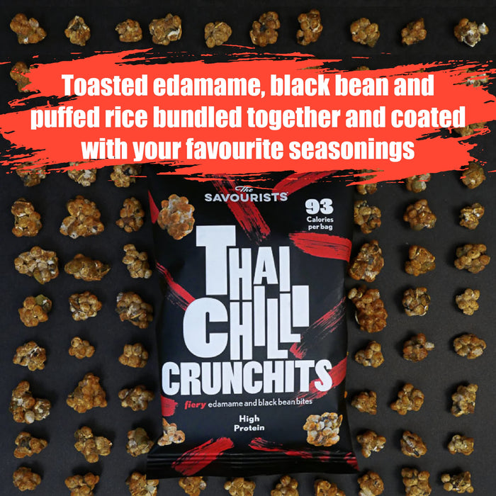 The Savourists Crunchits 12x25g Thai Chilli Best Value Puffed Snack at MYSUPPLEMENTSHOP.co.uk