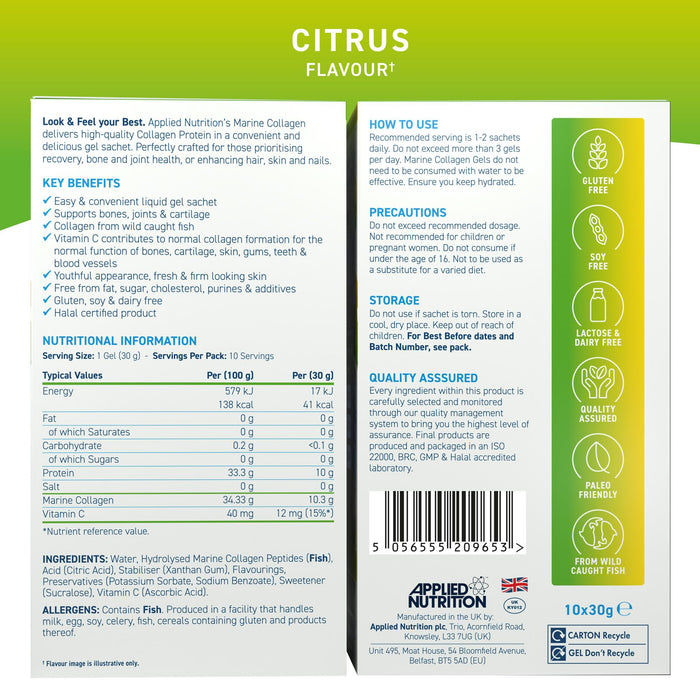 Applied Nutrition Liquid Marine Collagen 10 x 30g