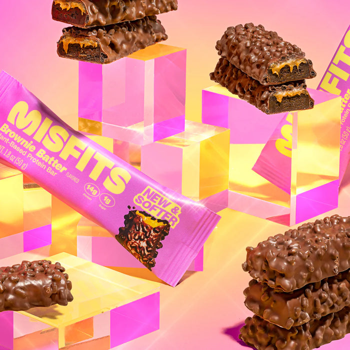 Misfits Plant-Based New and Softer Protein Bars 15x50g