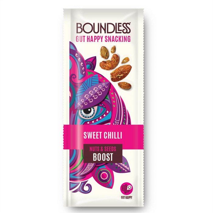 Boundless Nuts & Seeds Boost 16x25g Sweet Chilli - Nuts & Seeds at MySupplementShop by Boundless