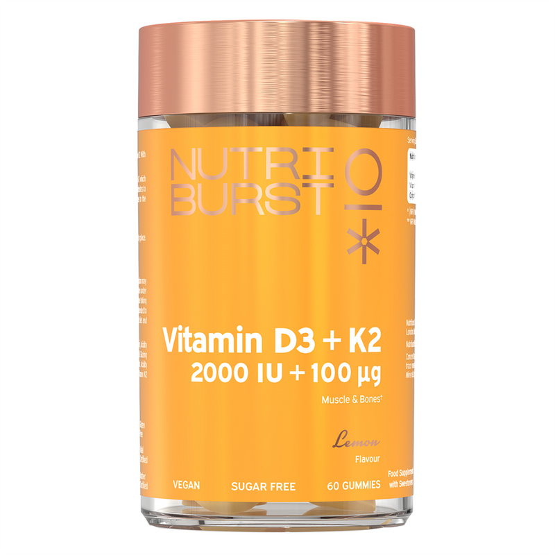 Nutriburst Vitamin D3 + K2 180g Lemon - Sports Nutrition at MySupplementShop by Nutriburst