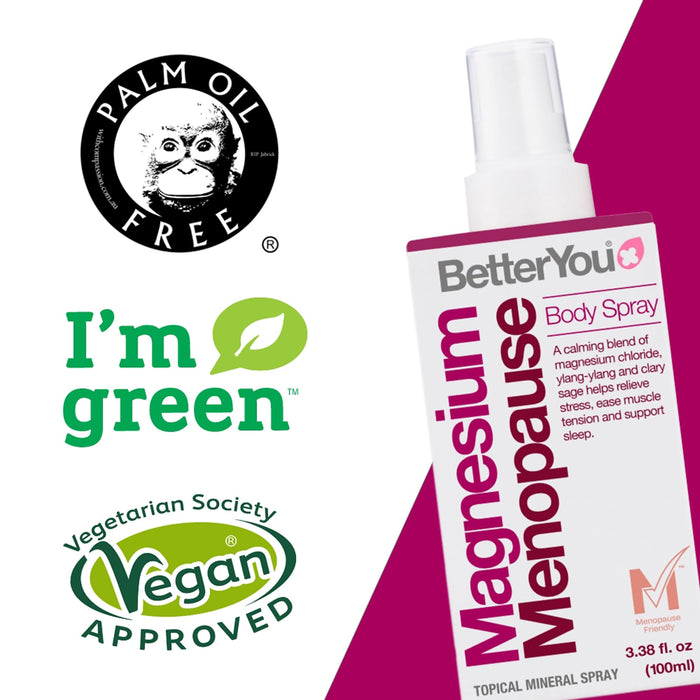 BetterYou Magnesium Menopause Body Spray - 100 ml.