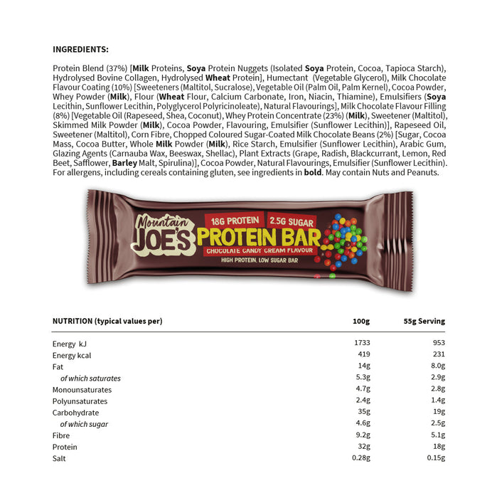 Mountain Joe's Protein Bar 12x55g