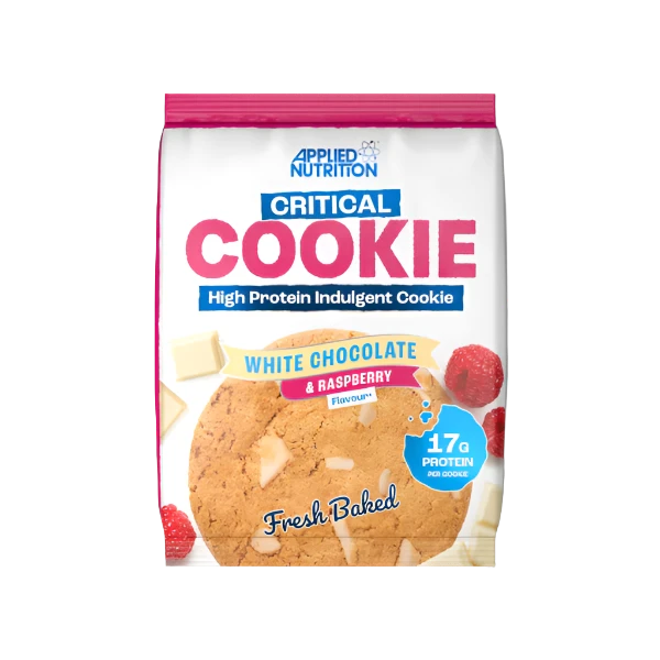 Applied Nutrition Critical Cookie 12 x 85g | High Protein Snack - White Chocolate & Raspberry - Protein Cookie at MySupplementShop by Applied Nutrition