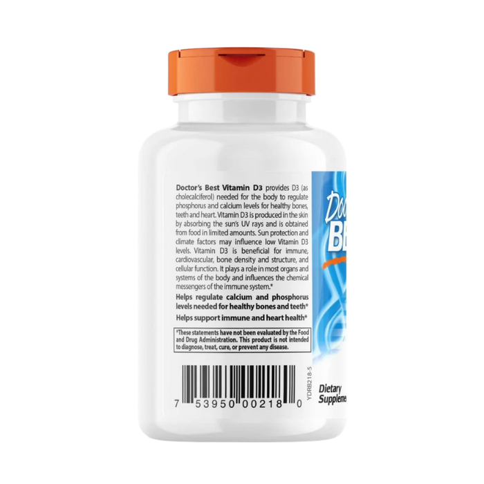 Doctor's Best Vitamin D3 125 mcg (5,000 IU) 180 Softgels