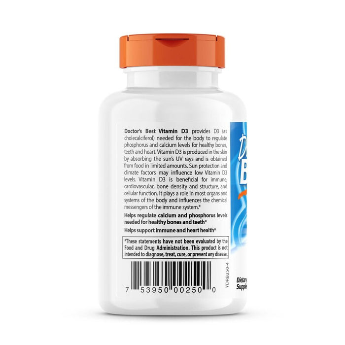 Doctor's Best Vitamin D3 125 mcg (5,000 IU) 360 Softgels - Vitamins & Minerals at MySupplementShop by Doctor's Best