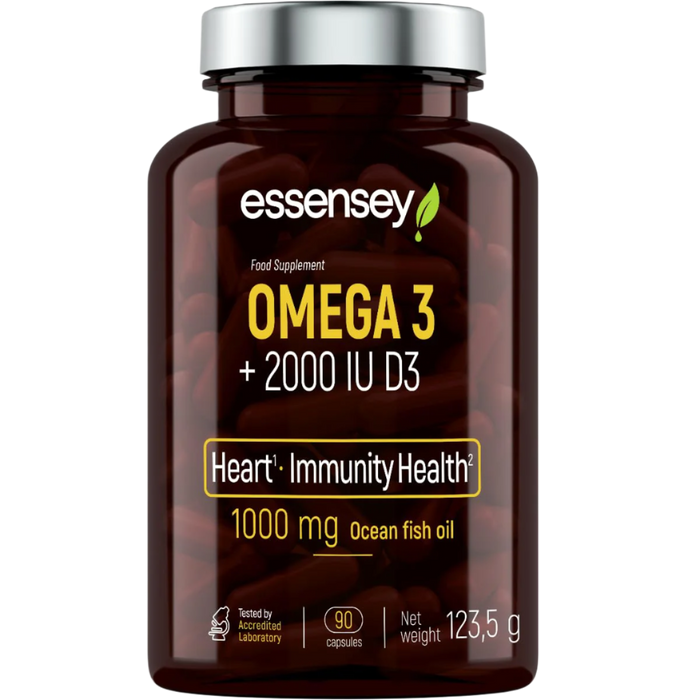 Essensey Omega 3 + 2000IU D3 - 90 caps