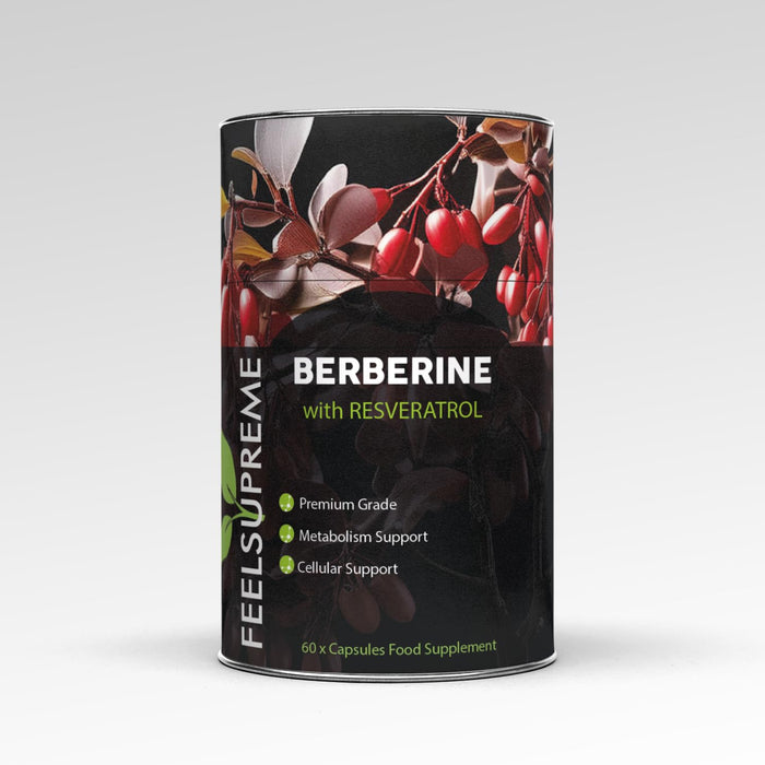Feel Supreme Premium Berberine & Resveratrol Supplement 60 Caps