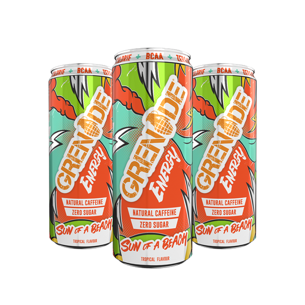 Grenade Energy 12x330ml Sun of a Beach (Tropical) | Premium Energy & Endurance at MySupplementShop.co.uk