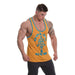 Golds Gym Muscle Joe Contrast Stringe- Gold/Turquoise - Stringer at MySupplementShop by Gold's Gym