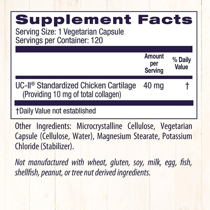 Healthy Origins UC II, Undenatured Type II Collagen 40mg 120 Veggie Capsules - Skin Care at MySupplementShop by Healthy Origins