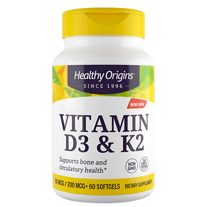 Healthy Origins Vitamin D3 & K2 50mcg/200mcg 60 Softgels