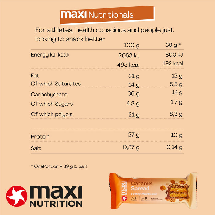 MaxiNutrition Protein Waffle Bar 12x40g