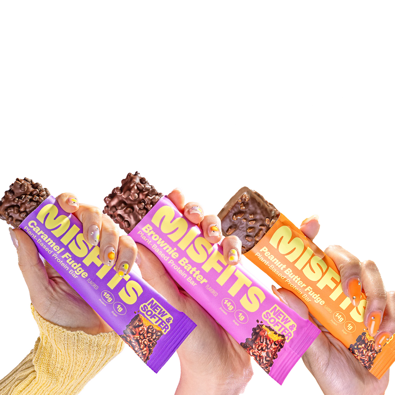 Misfits Plant-Based New and Softer Protein Bars 15x50g