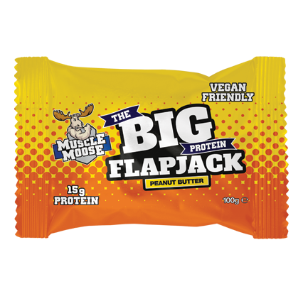 Muscle Moose Big Protein Flapjack - 12x100g / Peanut Butter - Protein Flapjacks