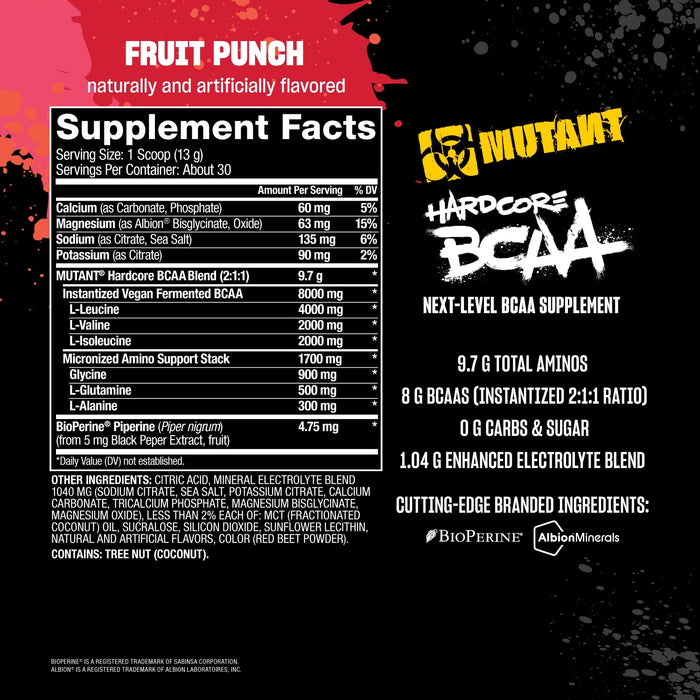 Mutant Hardcore BCAA 390g